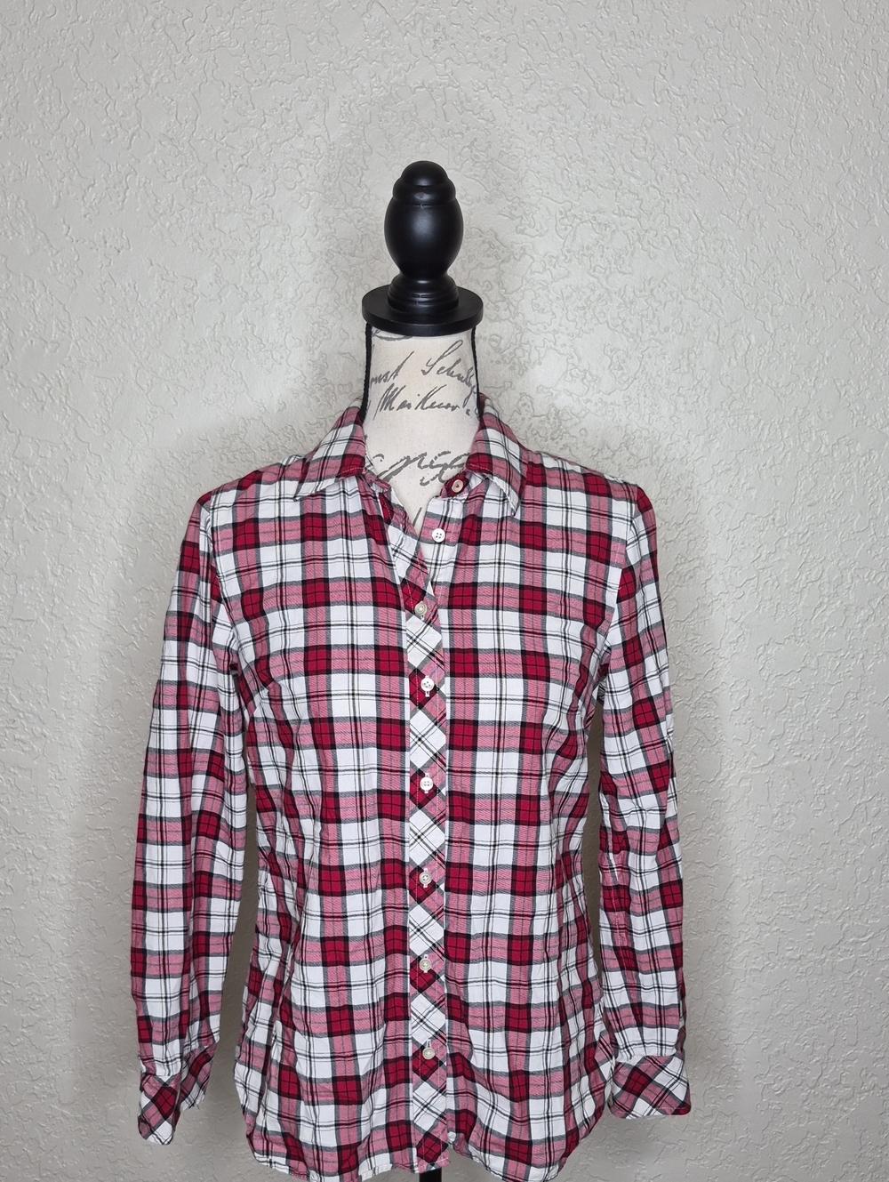 Talbots Plaid Button Front Shirt Size XS